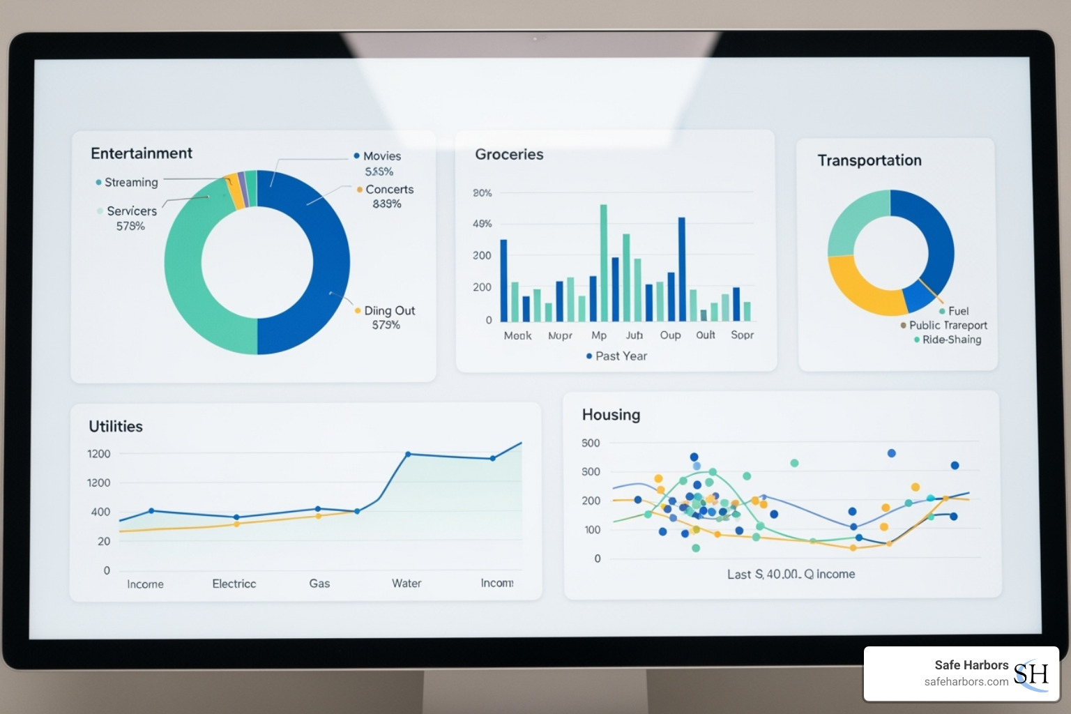 modern, clean financial analytics dashboard showing various spend categories - Spend category analysis modern, clean financial analytics dashboard showing various spend categories - Spend category analysis