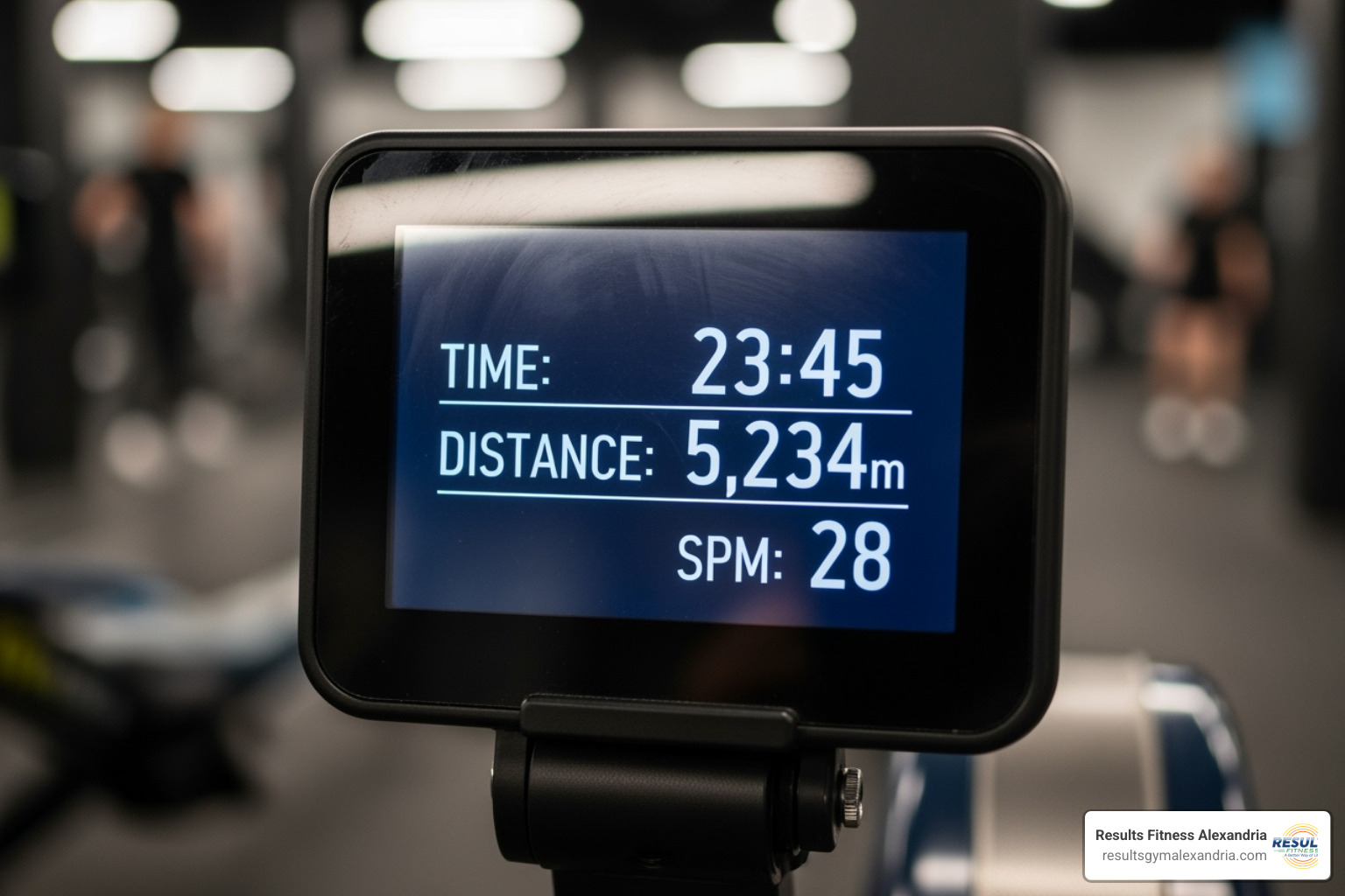 rowing machine digital monitor displaying metrics - Rowing machine workout rowing machine digital monitor displaying metrics - Rowing machine workout
