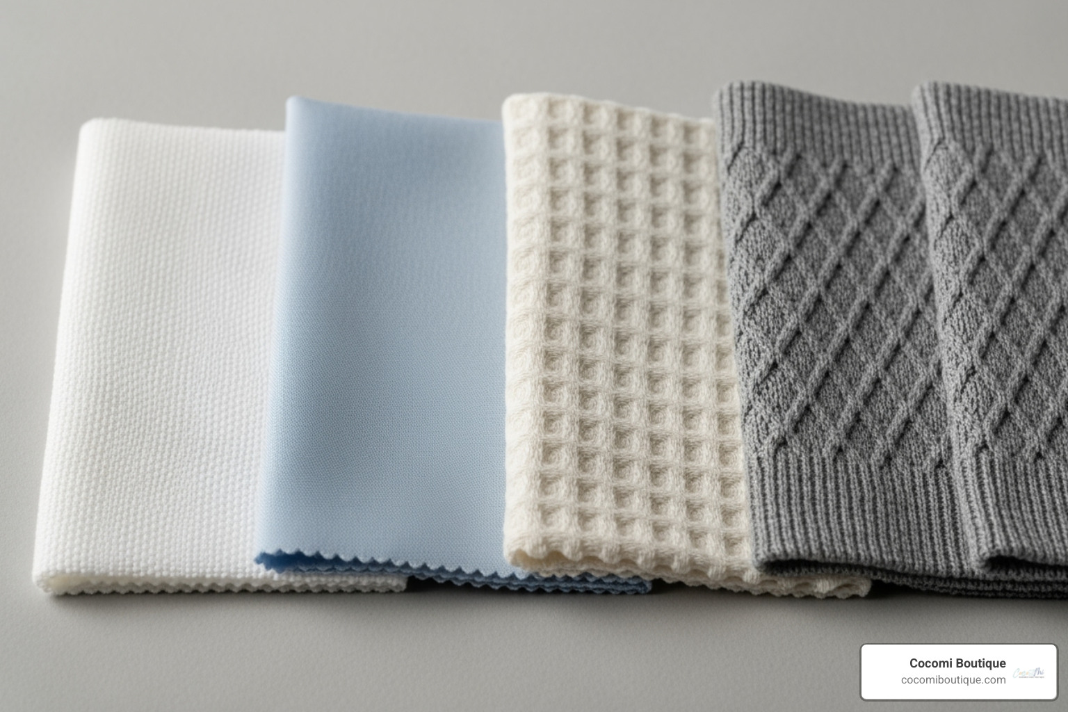 different cotton blanket weaves side-by-side - Lightweight cotton blanket