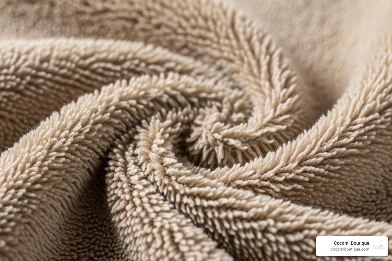 close-up of plush bamboo terry fabric - bamboo baby towels