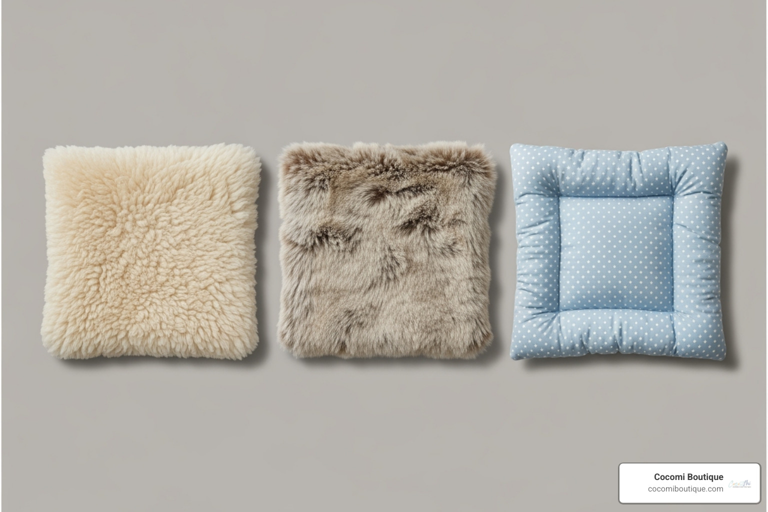 collage of different liner materials like sheepskin, plush blends, and padded cotton - Warm pram liner