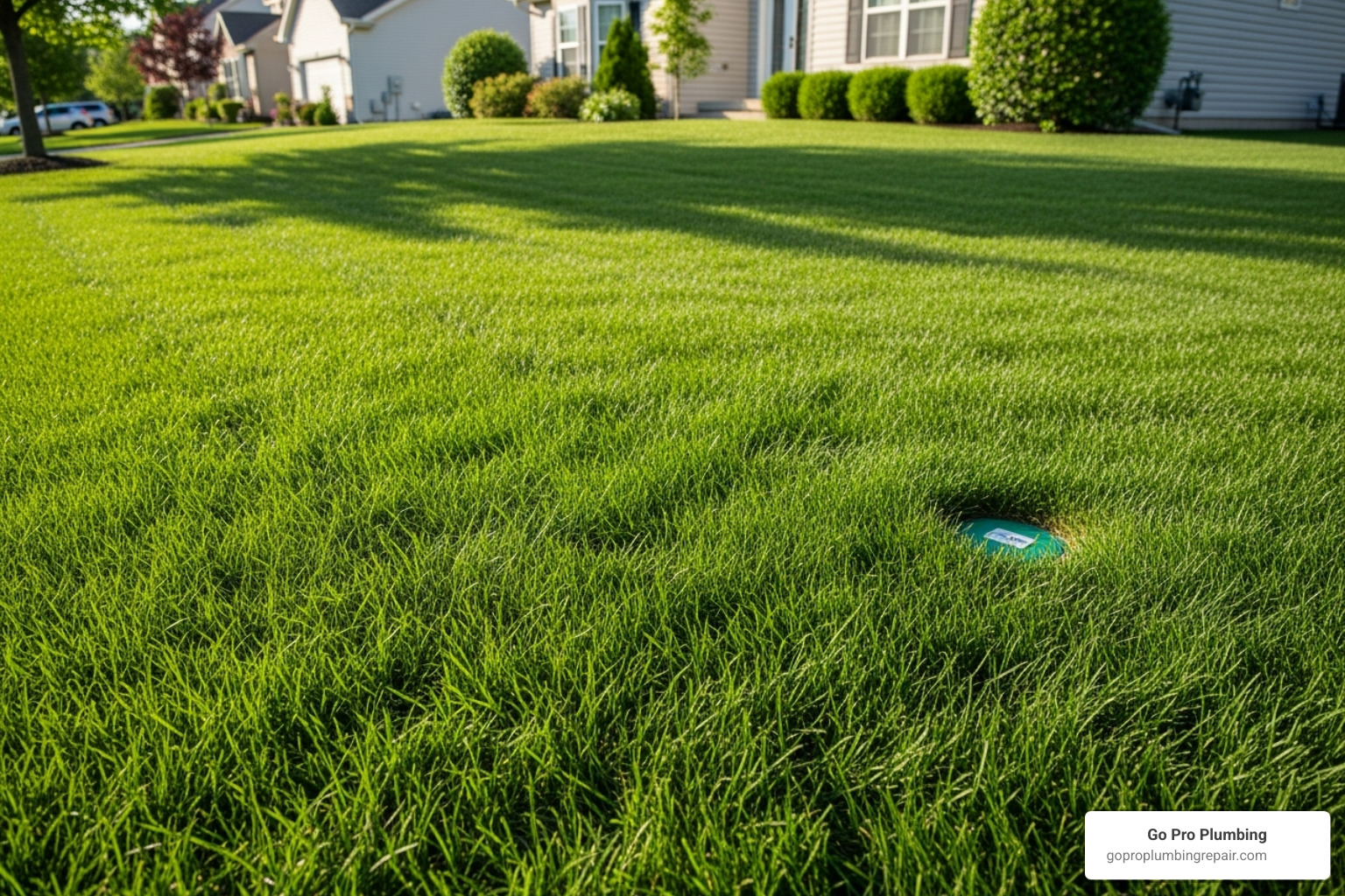Image of a yard with no excavation for sewer repair - drain cleaning rancho cordova