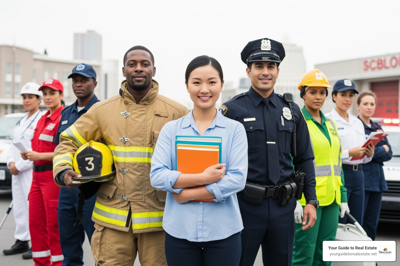 Image of diverse public service workers (teacher, firefighter, police officer) - when will biden sign the social security fairness act Image of diverse public service workers (teacher, firefighter, police officer) - when will biden sign the social security fairness act