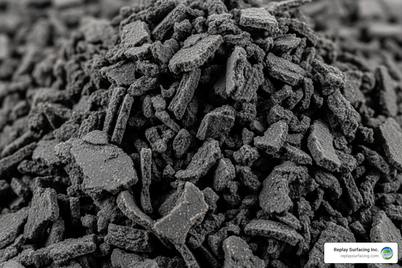 shredded rubber crumb - recycled playground surface