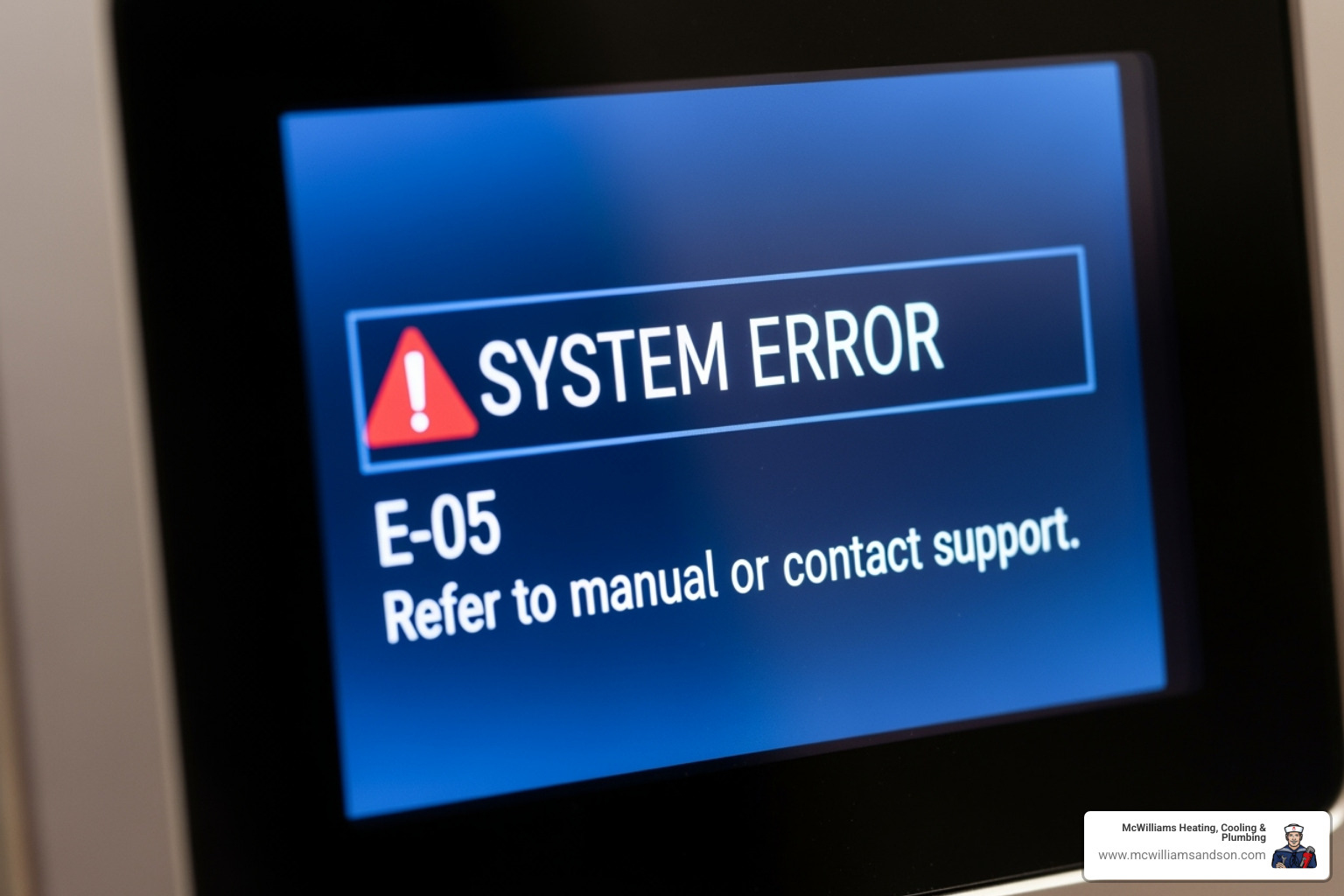 thermostat displaying an error code - commercial hvac service lufkin tx