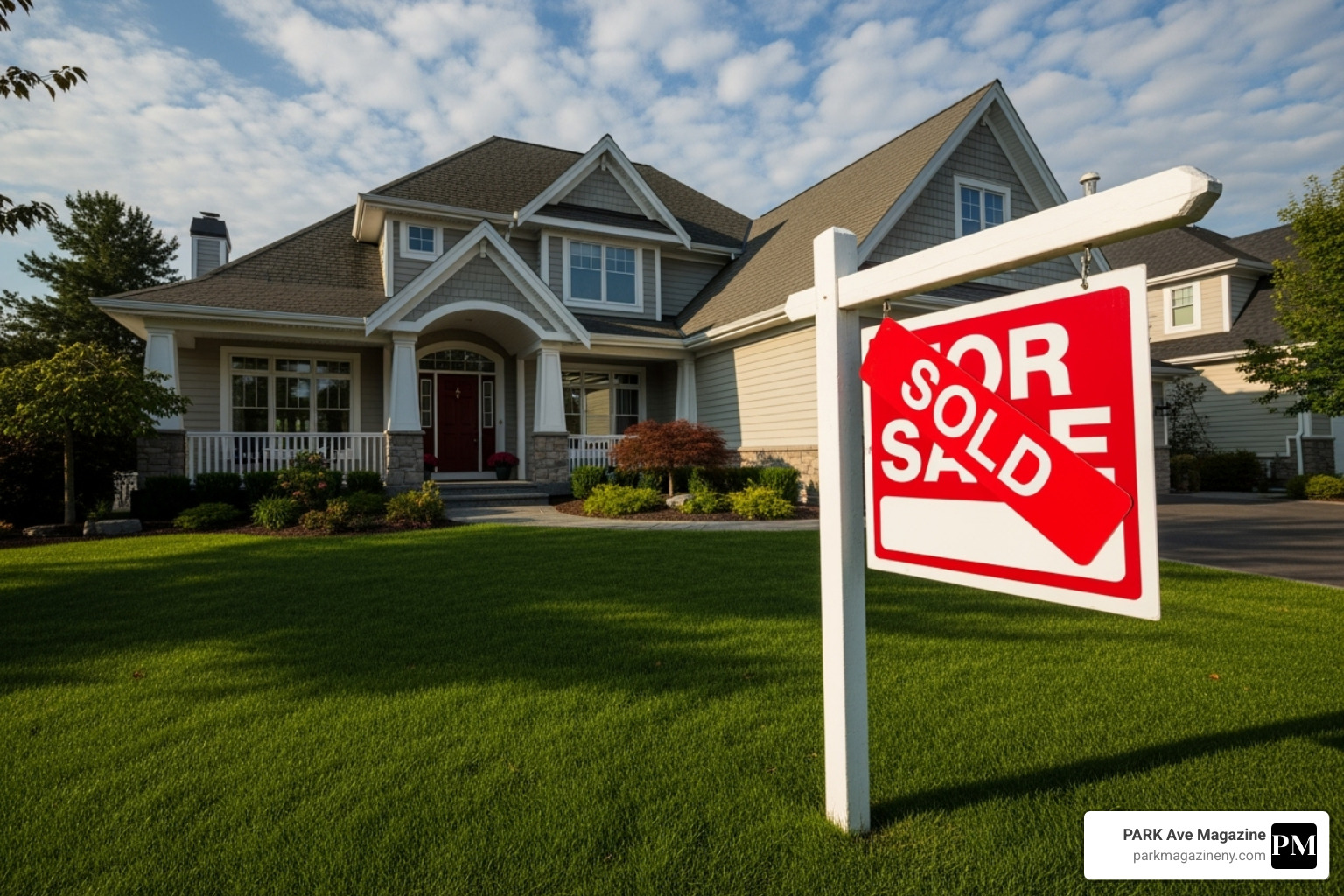 A 'For Sale' sign with a 'Sold' sticker on it - when will mortgage rates go down
