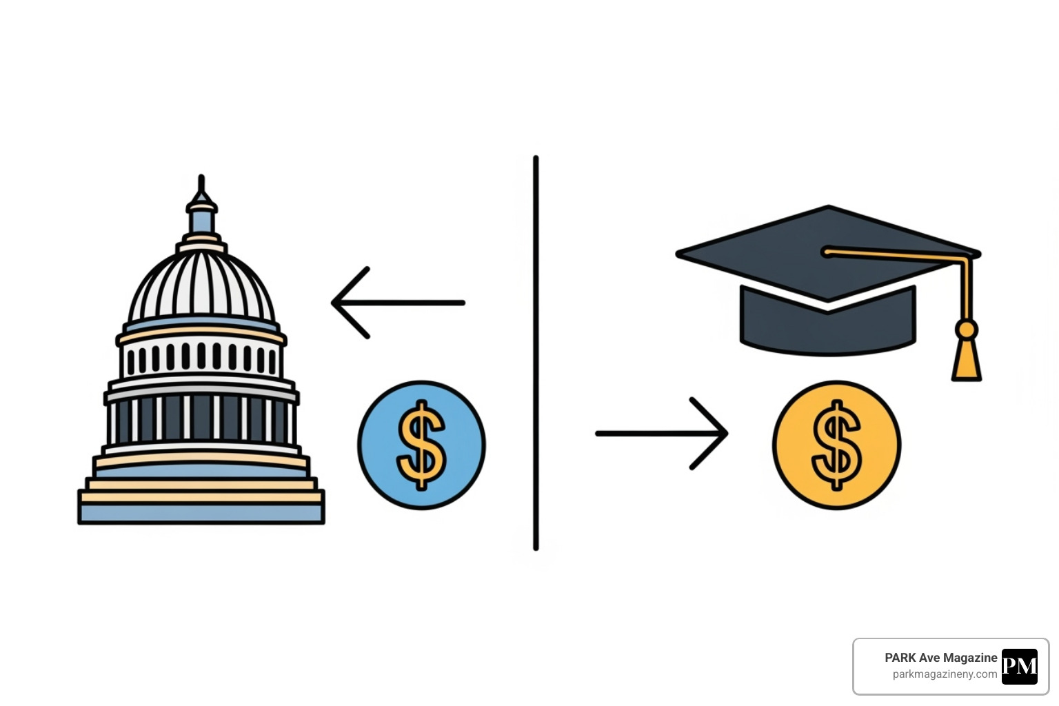 A side-by-side comparison chart with icons for 'government pays' vs 'you pay' for interest - subsidized vs unsubsidized student loans