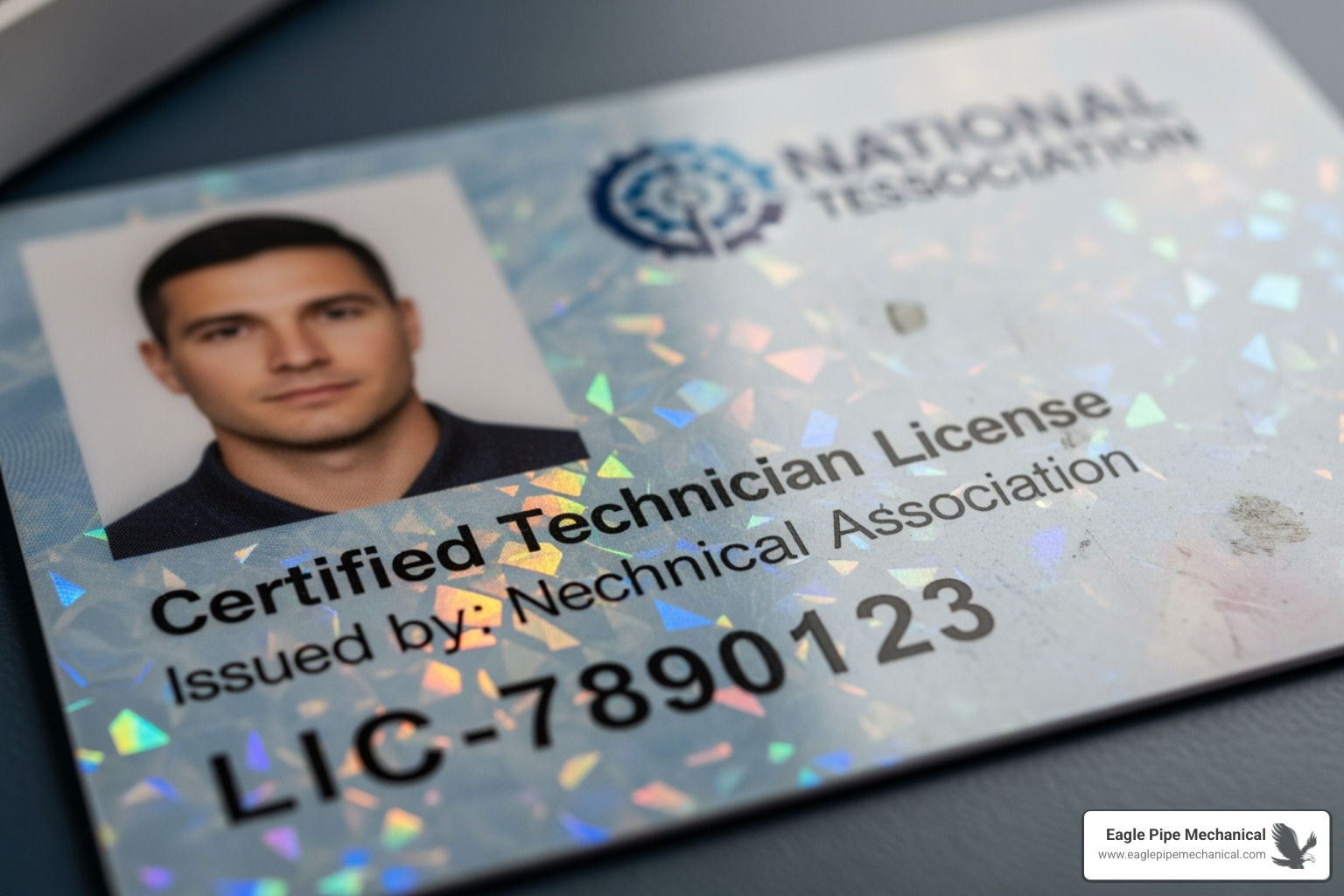 technician's certification badge or license - gas line installation kingston