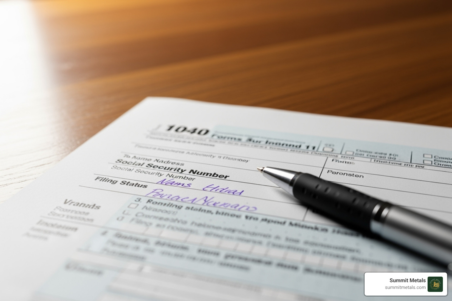 IRS tax form - how to sell gold and silver tax free