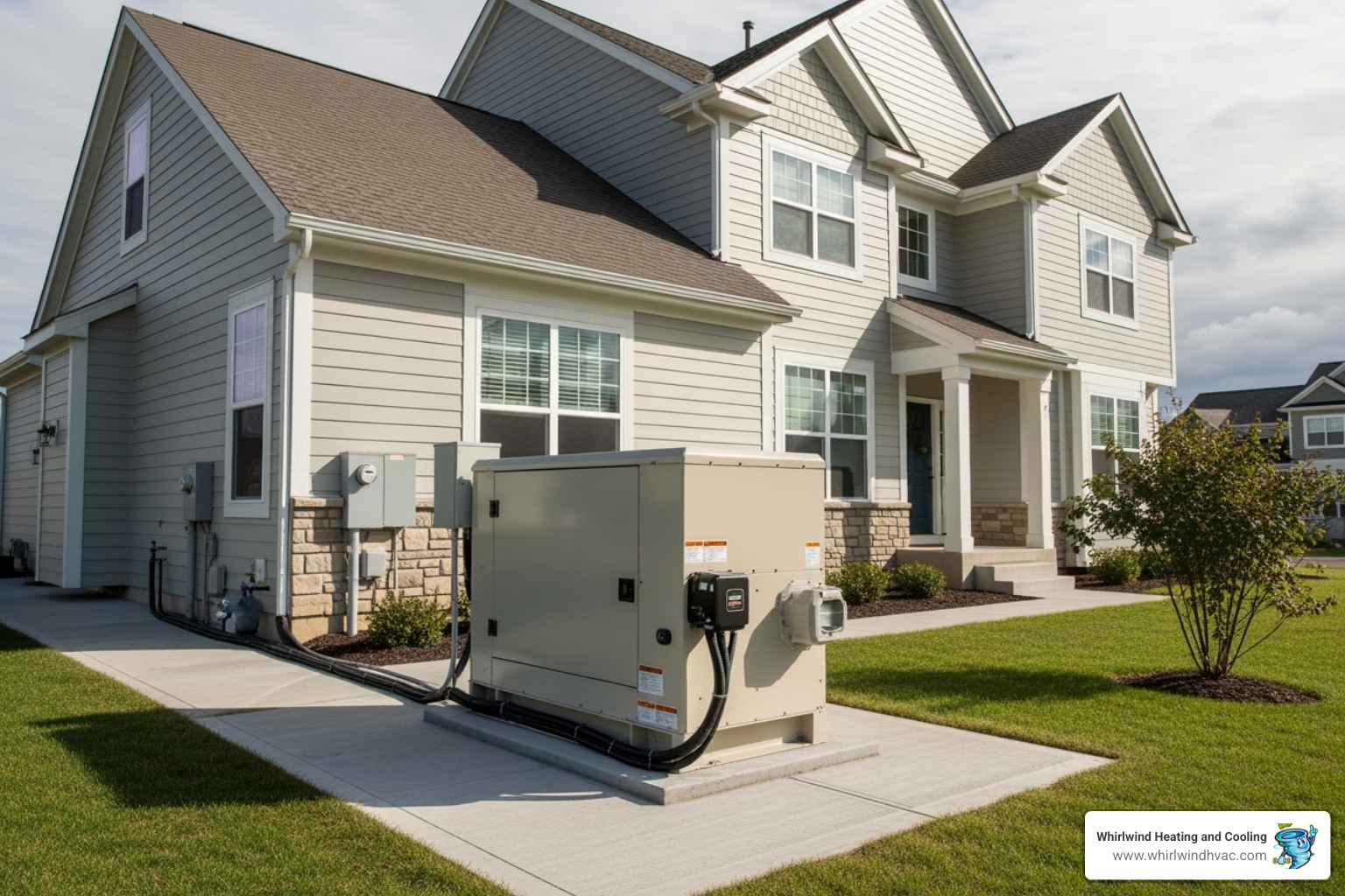 properly installed standby generator - emergency generator
