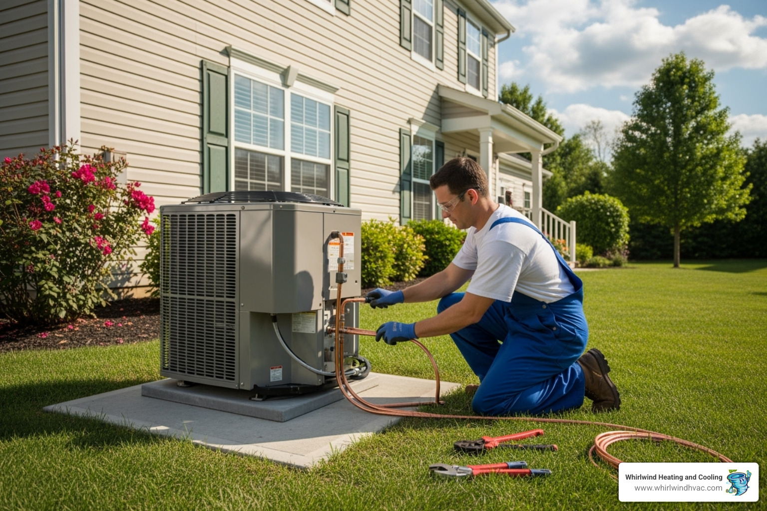 Piggy bank next to an energy bill, symbolizing HVAC investment and savings - local hvac installation