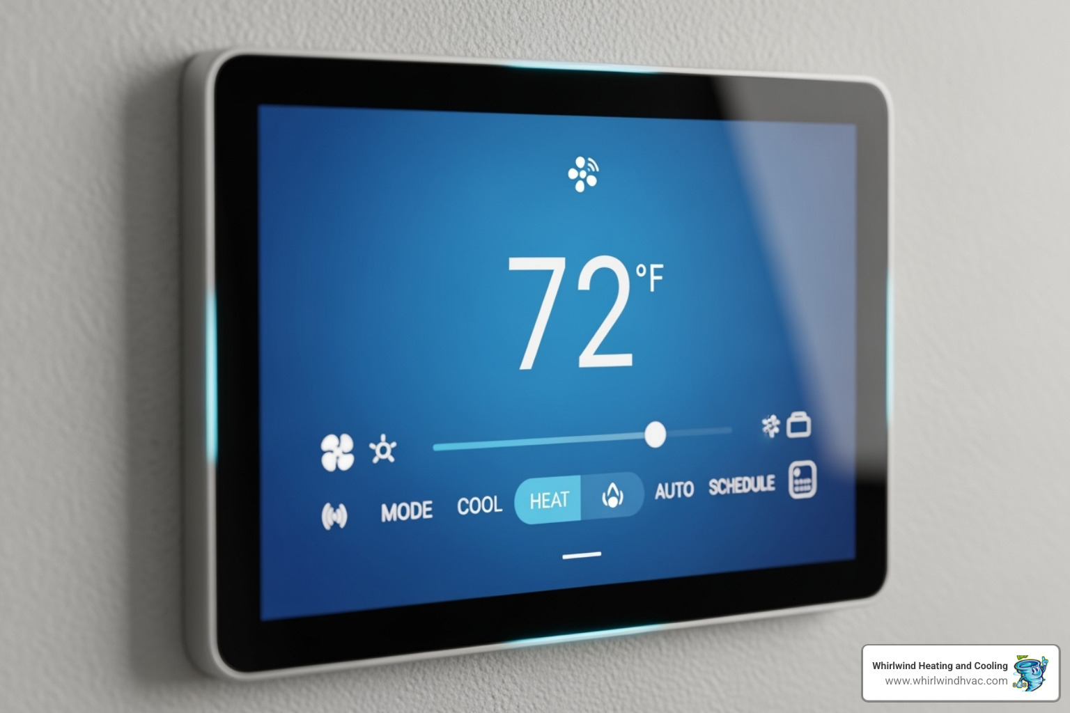 A commercial smart thermostat interface - commercial ac installation