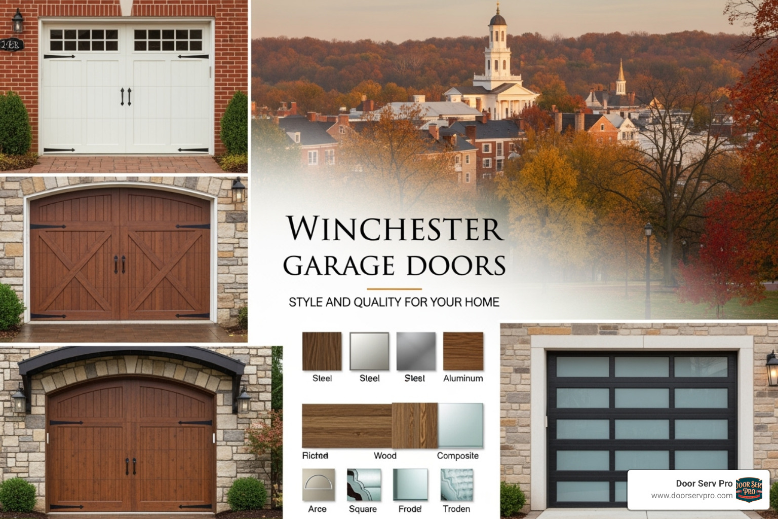 catalog showing different garage door styles like traditional, carriage house, and modern - garage door installation winchester va