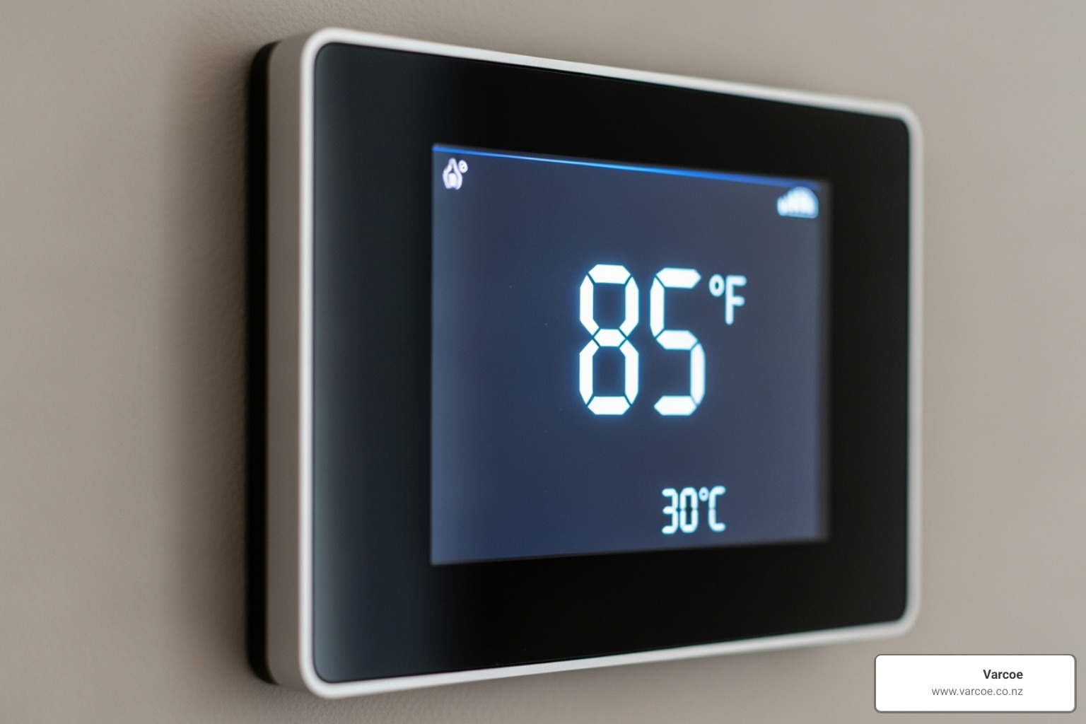 thermostat showing uncomfortable temperature - ground source heat pump sizing calculator
