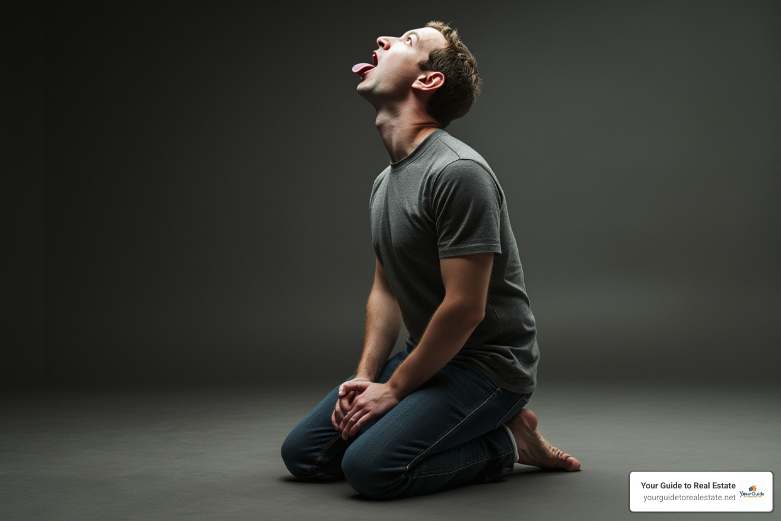 AI-generated image of Mark Zuckerberg on his knees - mark zuckerberg memes