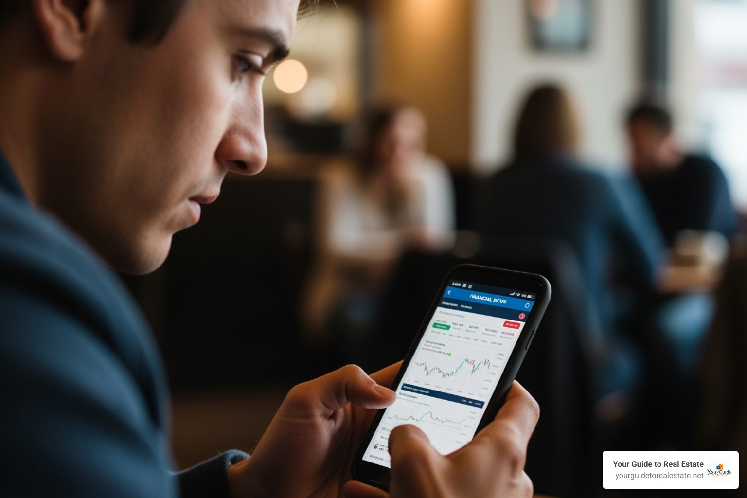 person checking financial news on a smartphone - did interest rates go down today