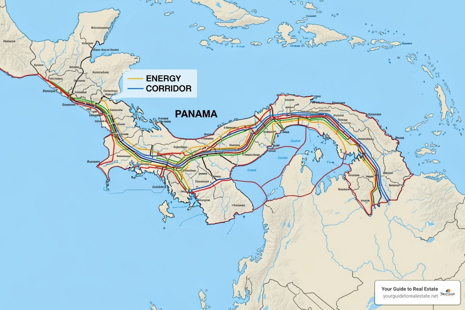 Map outlining proposed new infrastructure projects around the canal - panama canal news Map outlining proposed new infrastructure projects around the canal - panama canal news