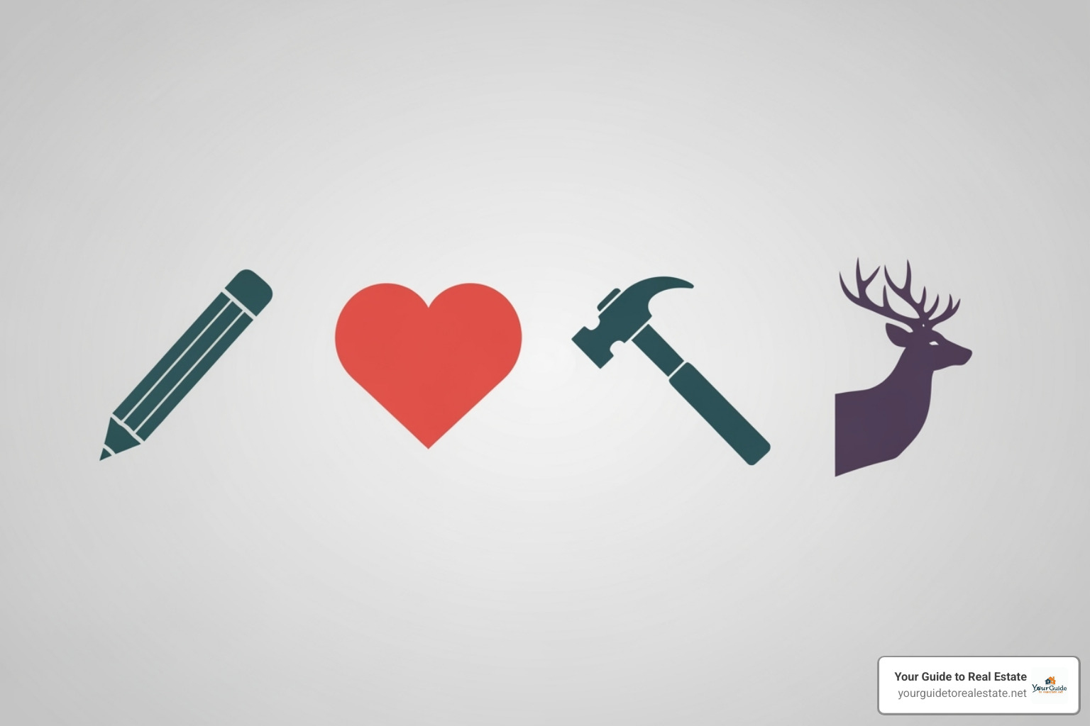 Image of four abstract icons representing today's categories (e.g., a pencil, a playing card suit, a hammer, a deer silhouette) - hint for connections today