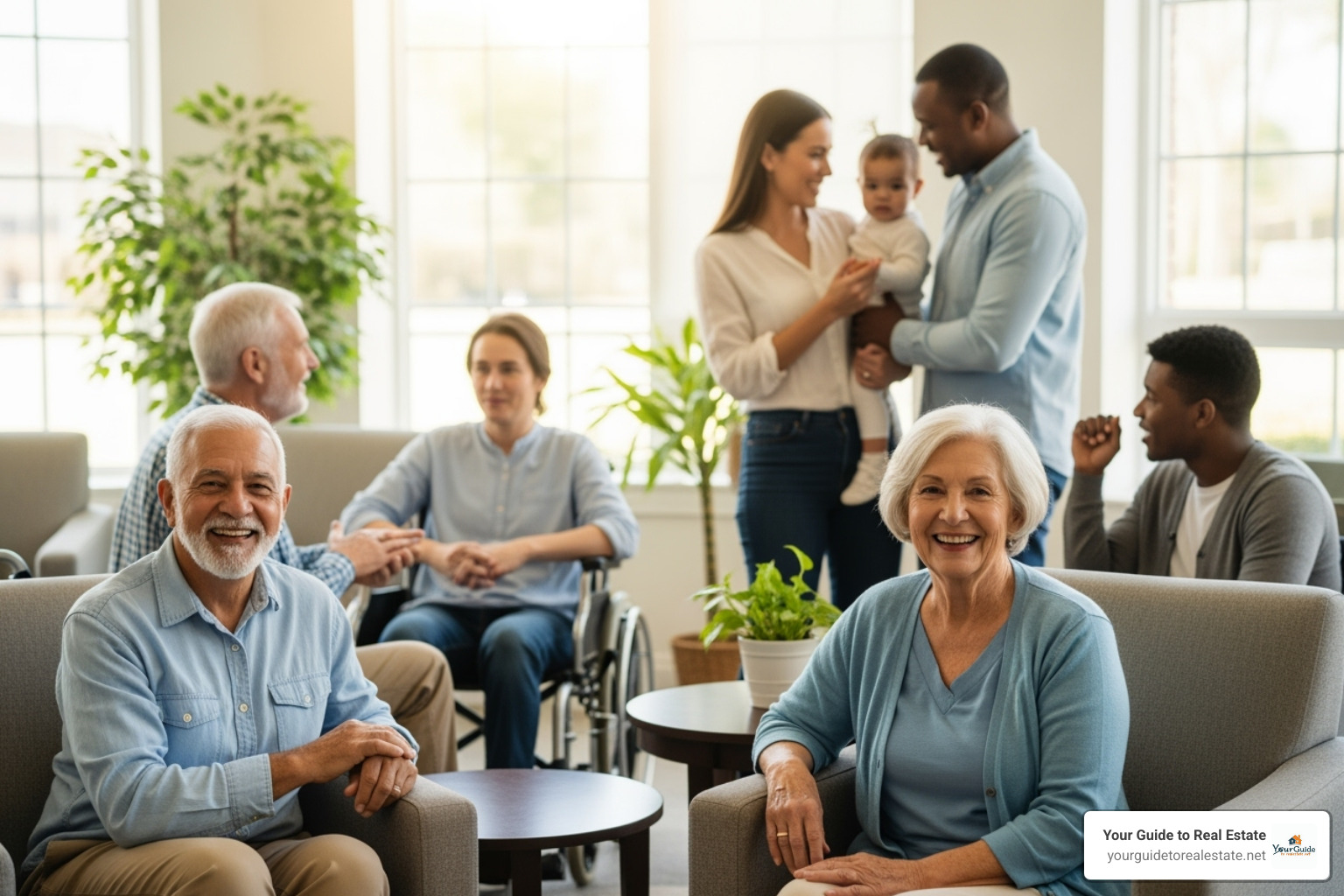 Diverse beneficiaries of OASDI, including a senior couple, a young family, and a person using a wheelchair - what is oasdi