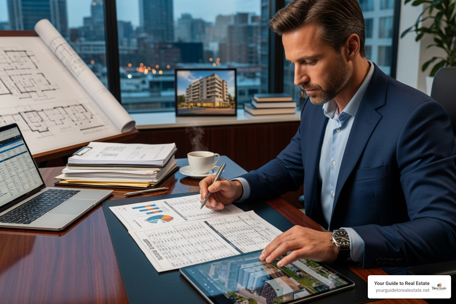 real estate investor analyzing properties - interest only loan calculator