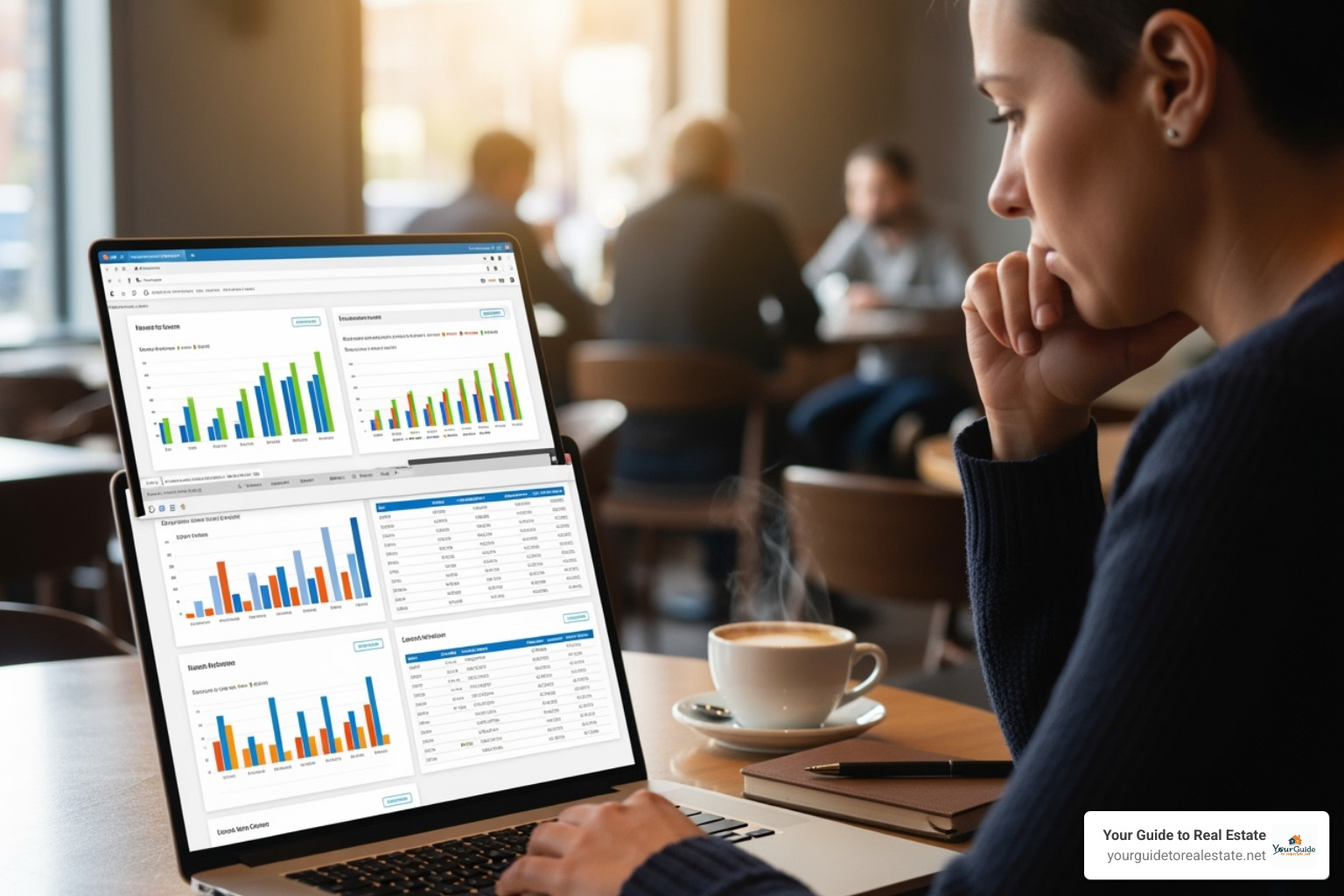 person on a laptop comparing different loan options online - consolidate mortgage and home equity loan