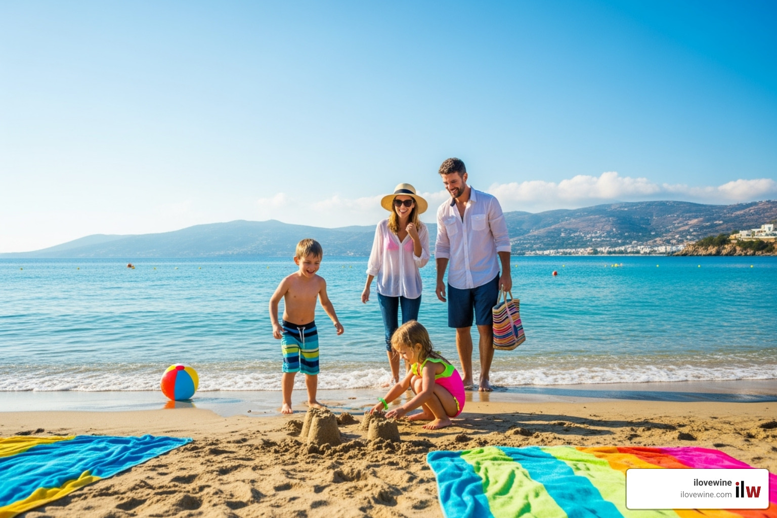 Family-friendly Plaka beach in Naxos - Greece summer vacation