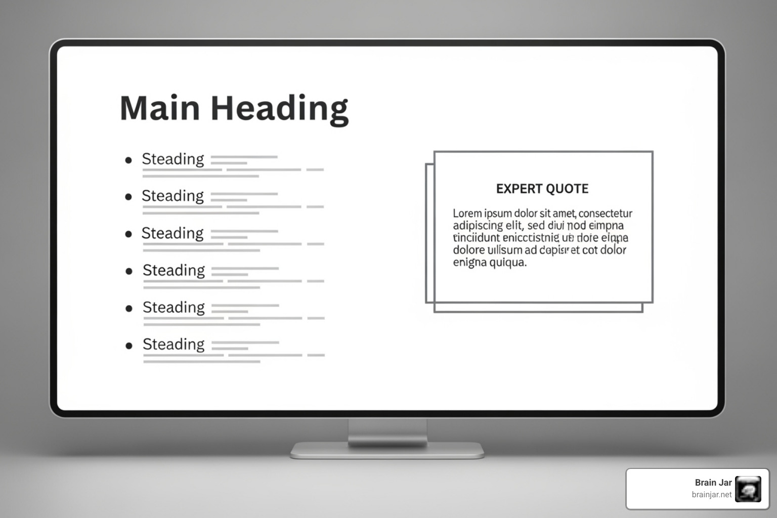 Image illustrating a well-structured article for GEO with clear headings, bullet points, and an expert quote callout - what is generative engine optimization geo