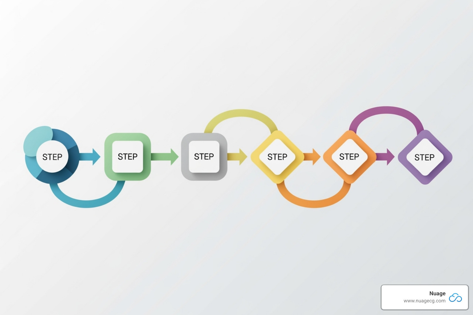 Flowchart illustrating the 6-step NetSuite implementation process - NetSuite consulting California Flowchart illustrating the 6-step NetSuite implementation process - NetSuite consulting California