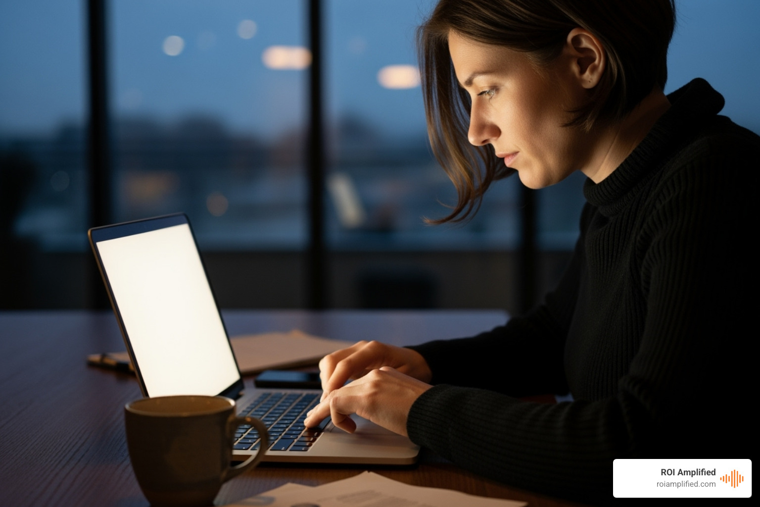 A person working on a laptop with a complex data visualization on the screen - AI content for SEO A person working on a laptop with a complex data visualization on the screen - AI content for SEO