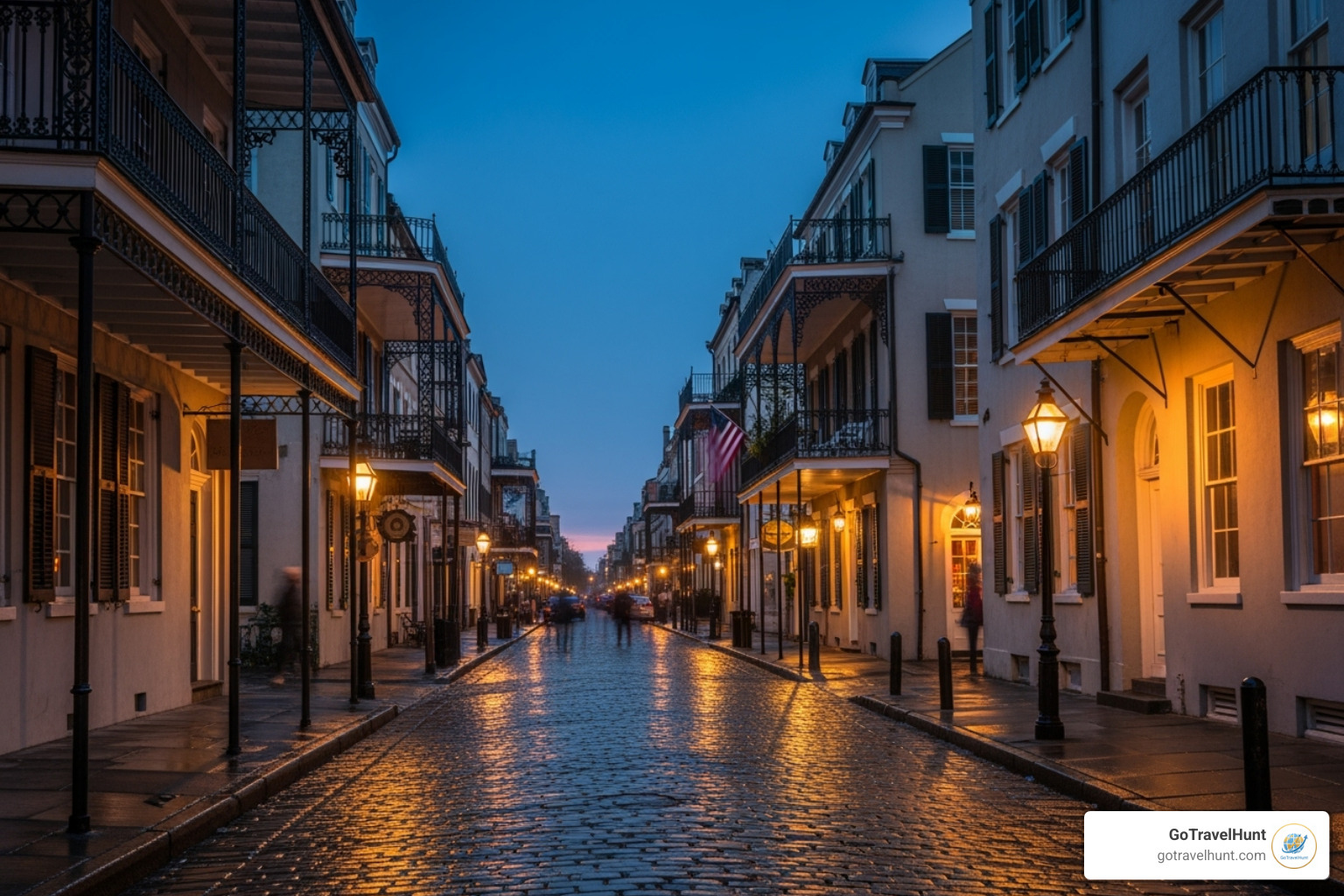 Charleston's cobblestone streets at dusk - romantic getaways for couples Charleston's cobblestone streets at dusk - romantic getaways for couples