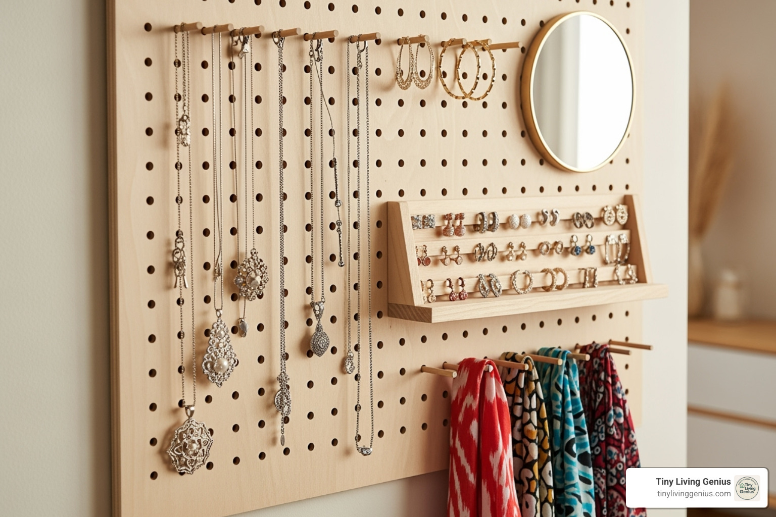 a DIY pegboard organizer for accessories - smart wardrobe storage solutions