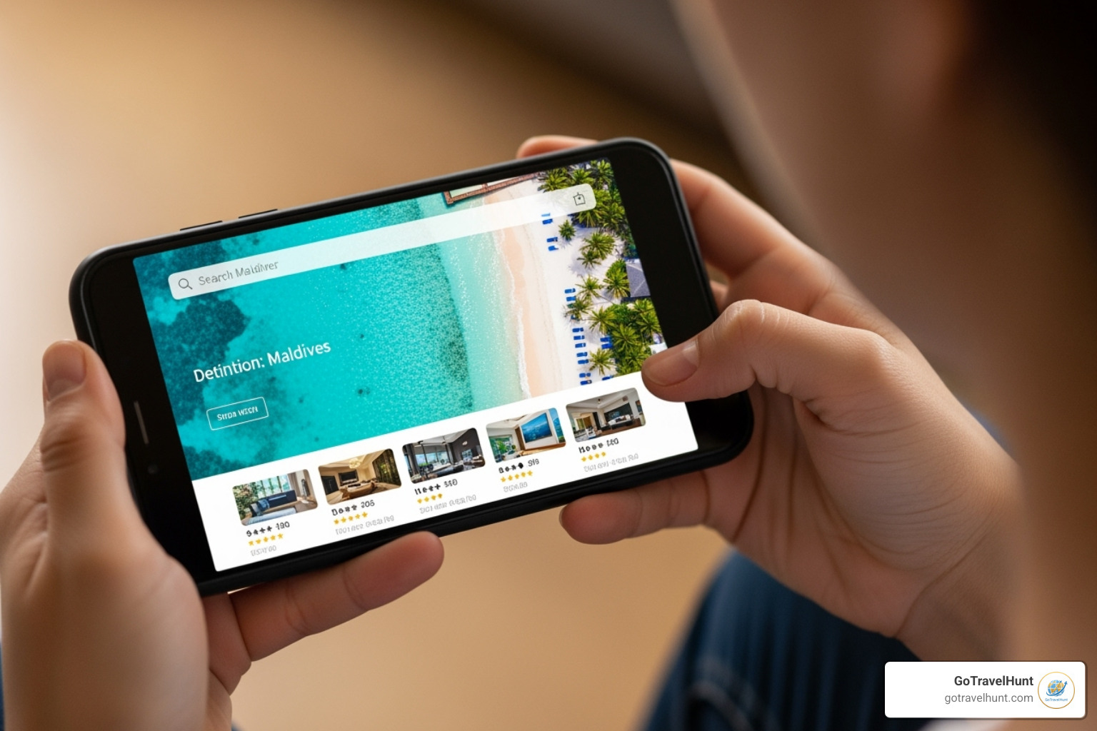 browsing travel website on phone - free vacation guides browsing travel website on phone - free vacation guides