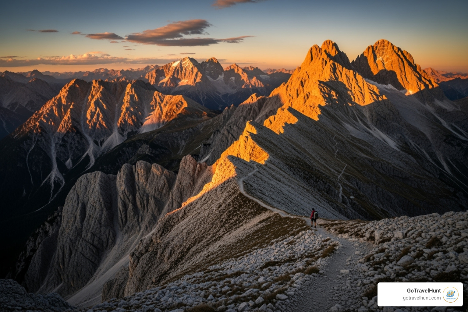 Dramatic landscape with winding hiking trail - Solo hiking trips Dramatic landscape with winding hiking trail - Solo hiking trips