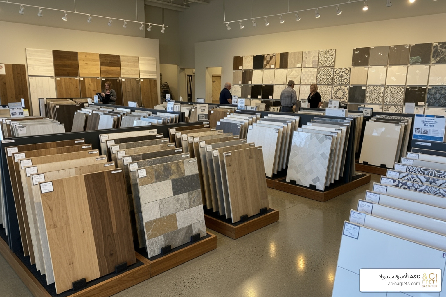 flooring showroom samples - Non carpet flooring