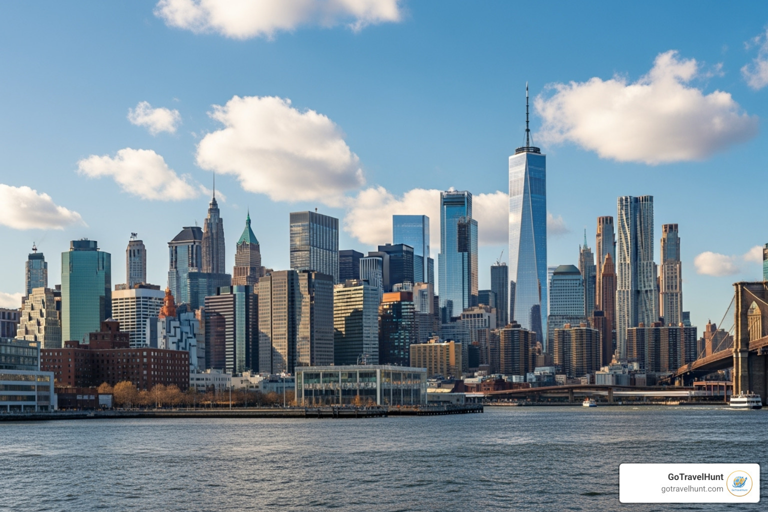 New York City skyline from Brooklyn - best place for solo trip in world New York City skyline from Brooklyn - best place for solo trip in world