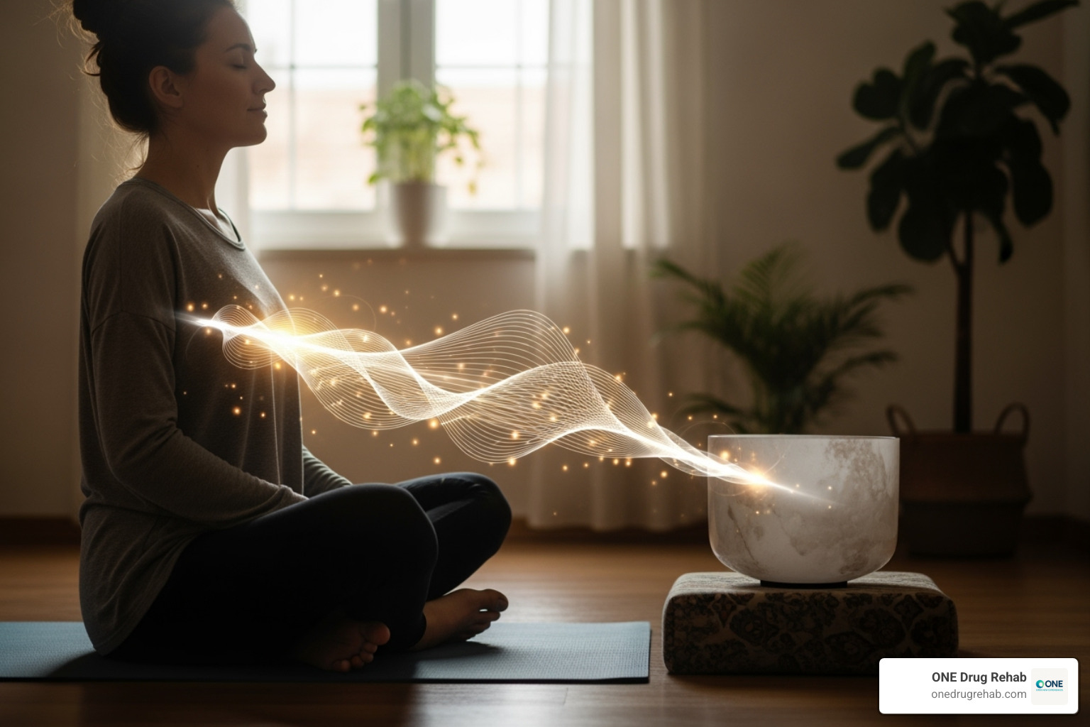 sound waves moving from a crystal bowl towards a person - crystal sonic therapy sound waves moving from a crystal bowl towards a person - crystal sonic therapy