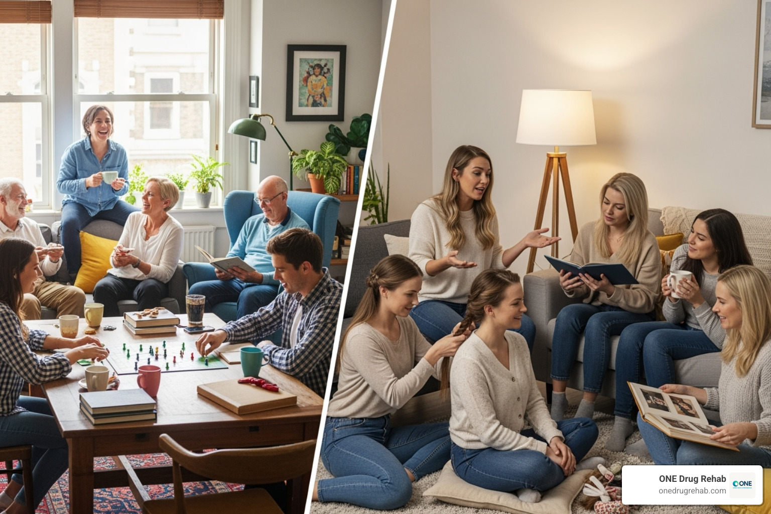 table comparing Coed vs. Gender-Specific Sober Living - coed halfway houses