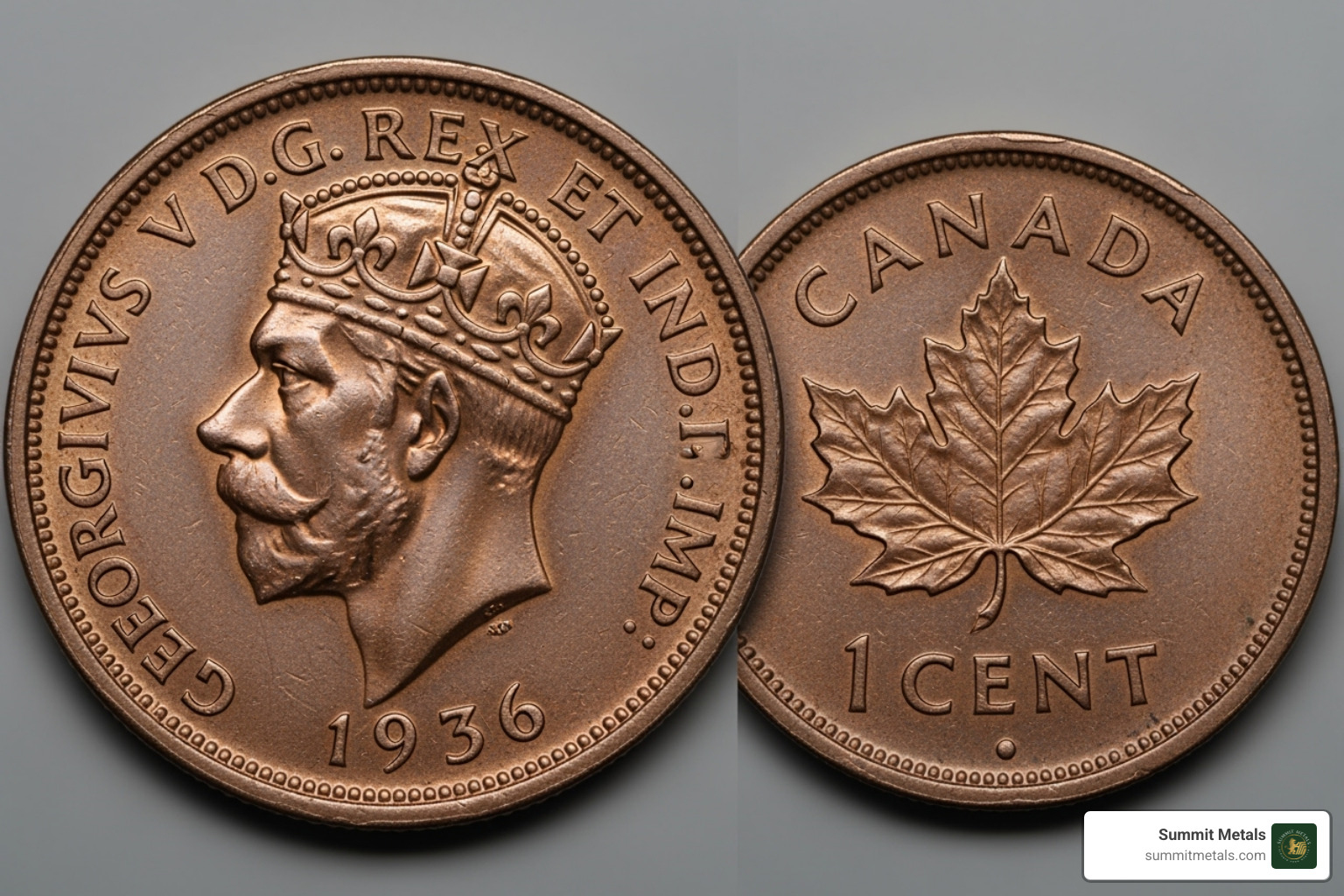 1936 Dot Cent - canada coins