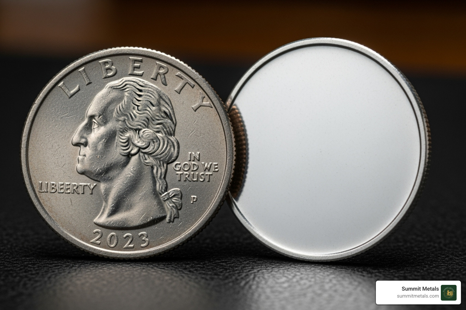 TABLE comparing Silver Coins vs. Silver Rounds on key attributes: Minting Authority, Legal Tender, Premium, Primary Value, Liquidity, IRA Eligibility - silver round vs coin