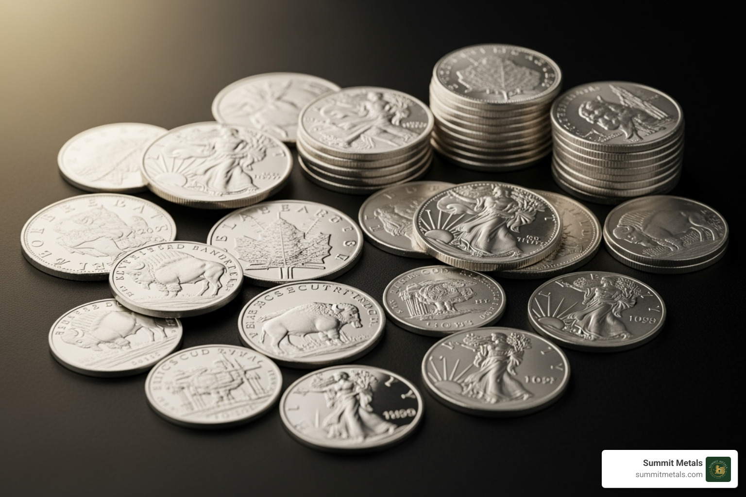 Comparison chart of Silver Coin vs Silver Round - silver round vs coin