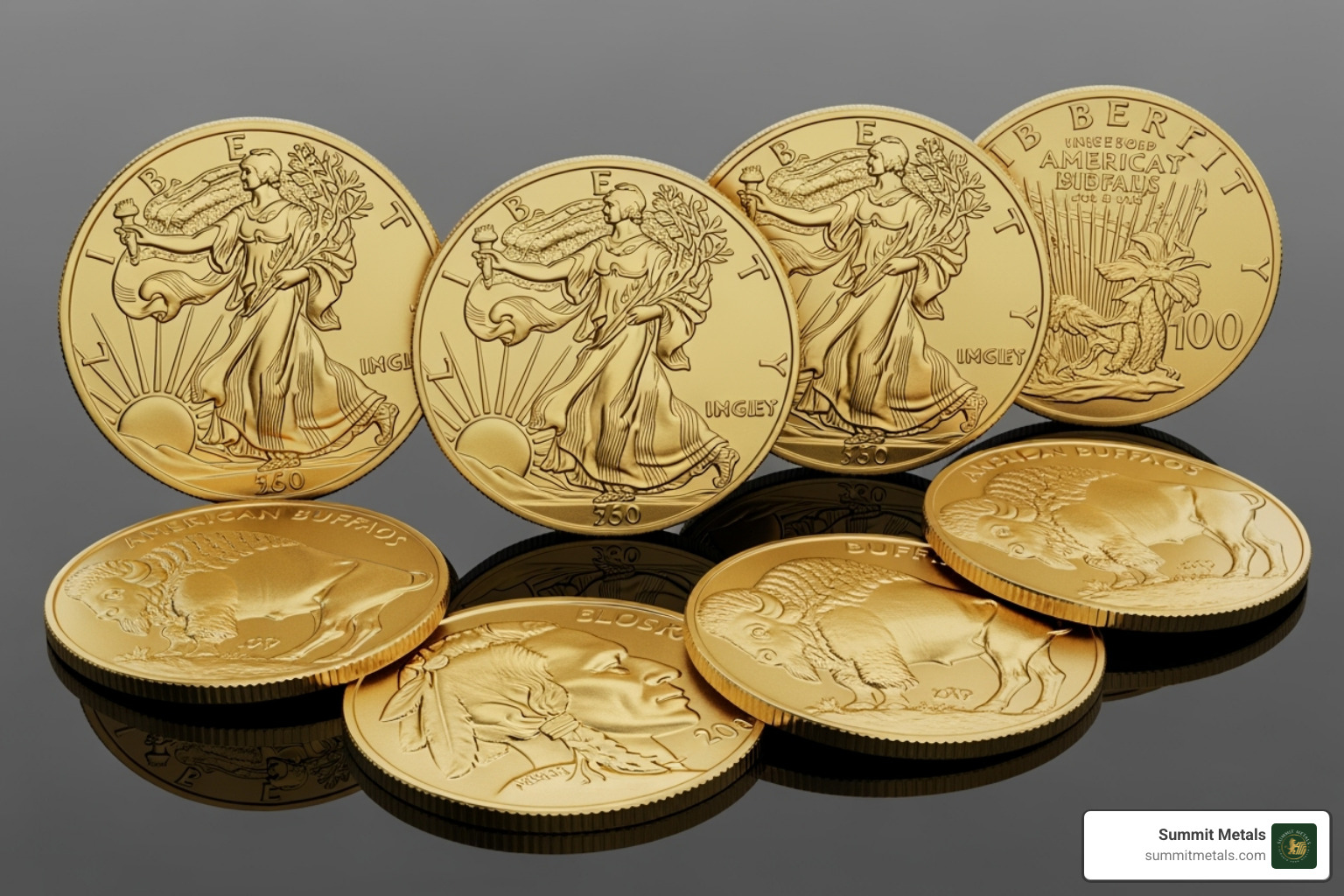 Modern gold coins like American Eagles and Buffalos - 1849 coronet head gold $20 double eagle unique smithsonian collection