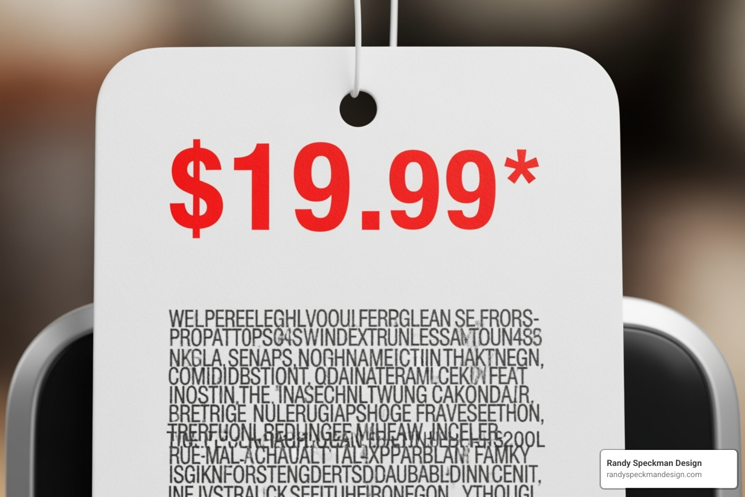 price tag with an asterisk and fine print - budget friendly website price tag with an asterisk and fine print - budget friendly website