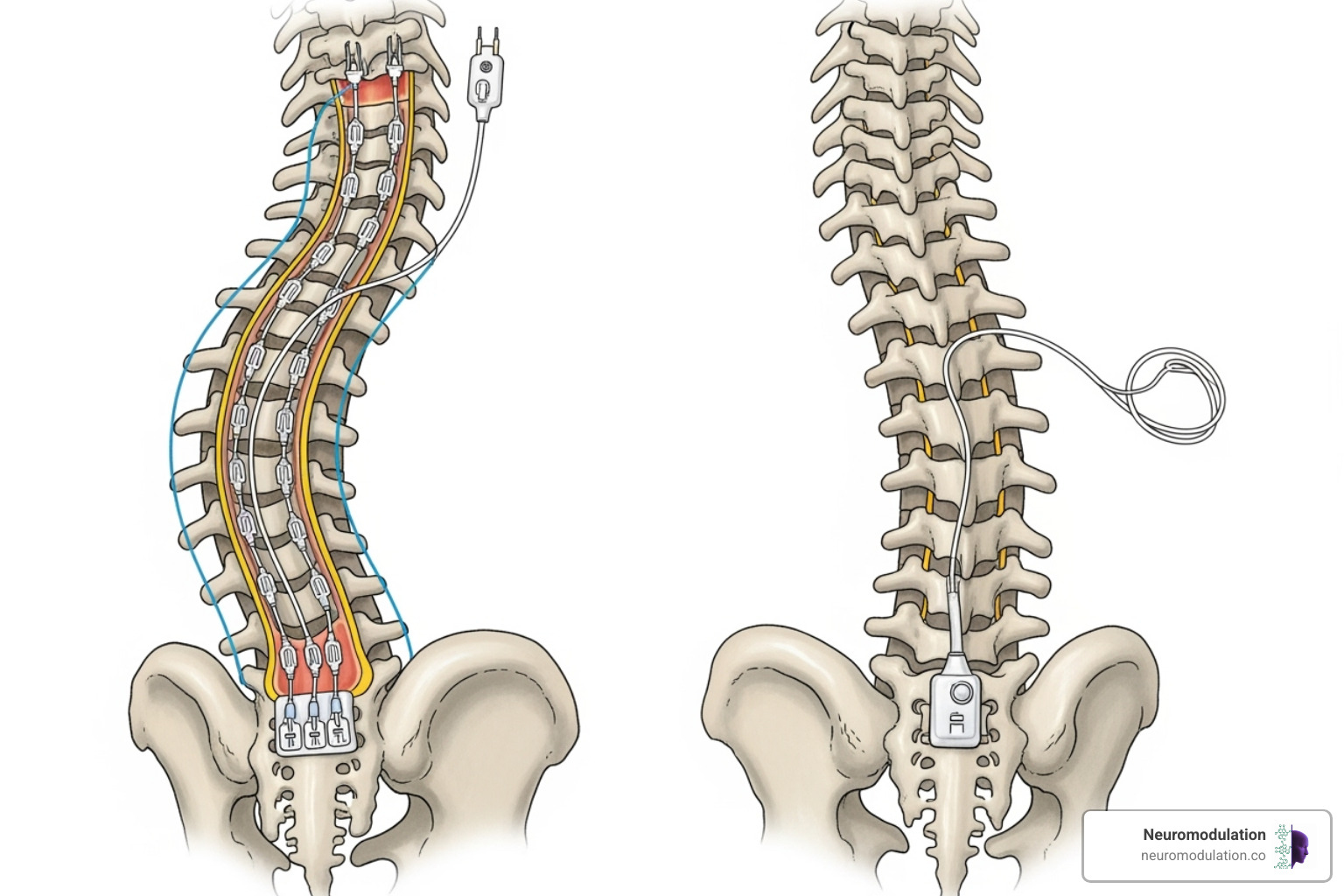 Proper lead placement versus lead migration - SCS lead placement Proper lead placement versus lead migration - SCS lead placement