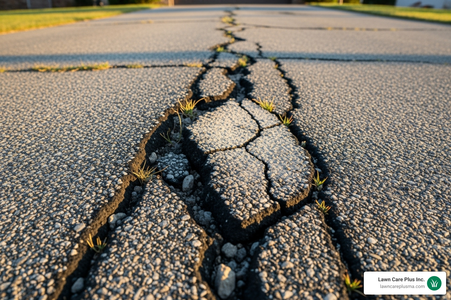 driveway large cracks - how much does it cost to replace a driveway