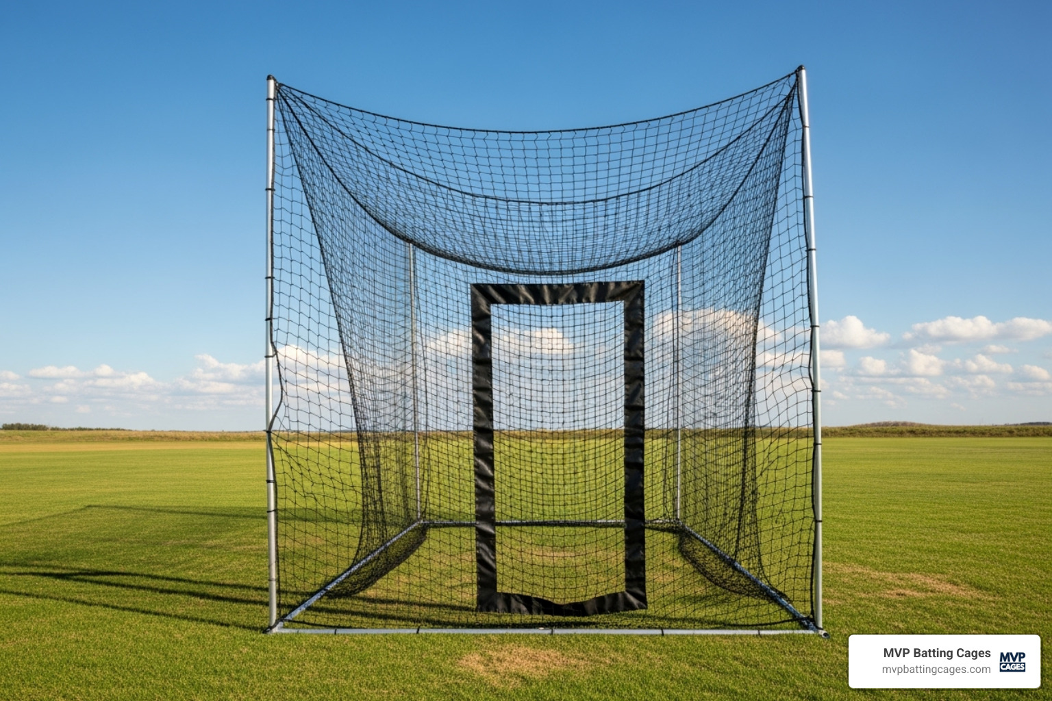 portable trapezoid-style cage - outdoor hitting cage