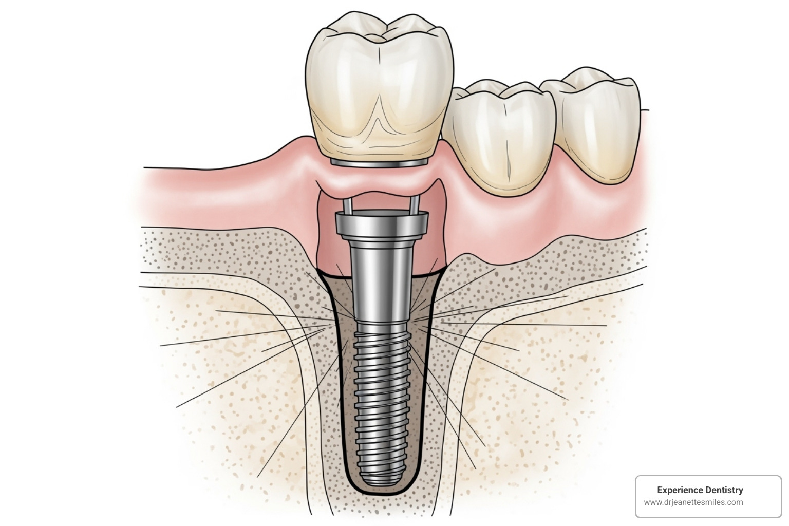 dental implant diagram - dentures vs implants