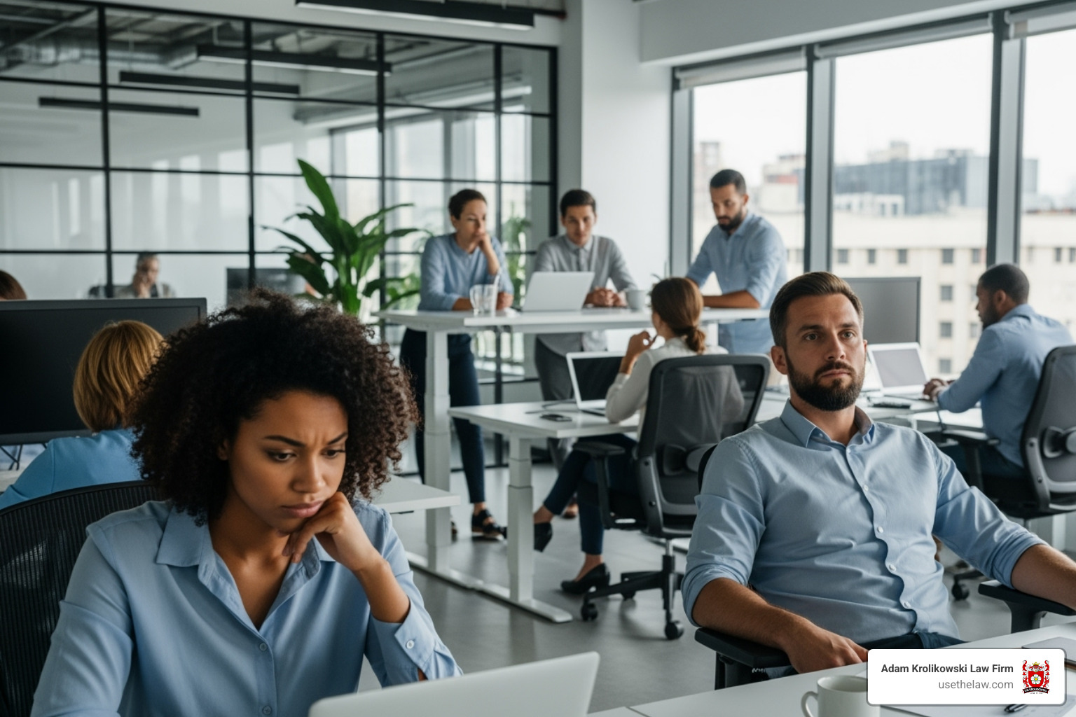 Chart showing that 27% of all workplace discrimination charges filed with the EEOC in 2022 were sex-based, and that over 20% of California's workplace discrimination charges were sex-based. - sexual harassment attorney California Chart showing that 27% of all workplace discrimination charges filed with the EEOC in 2022 were sex-based, and that over 20% of California's workplace discrimination charges were sex-based. - sexual harassment attorney California