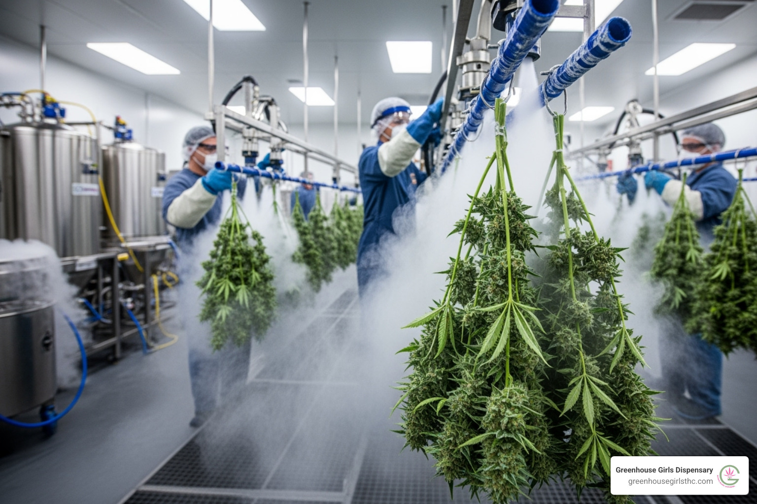 fresh cannabis plants being flash-frozen - is live resin thc or thca