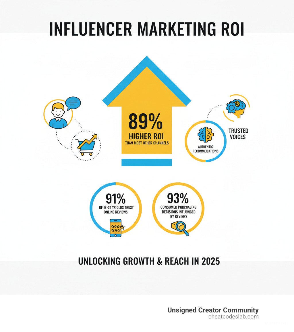 infographic showing the ROI of influencer marketing - best social media promotion companies infographic 