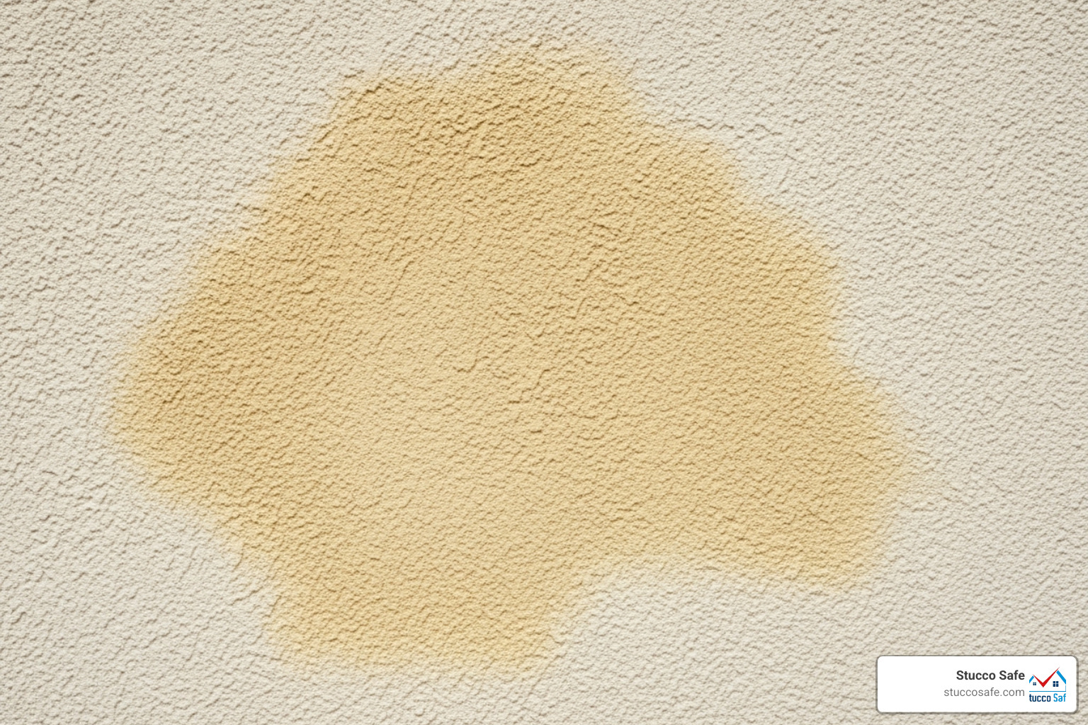 subtle water stain on stucco wall - stucco inspection Bayonne
